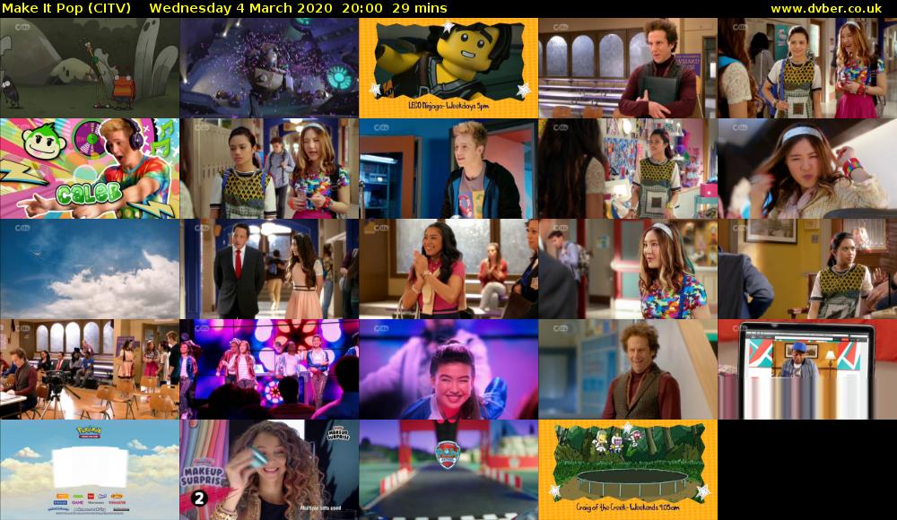 Make It Pop (CITV) Wednesday 4 March 2020 20:00 - 20:29