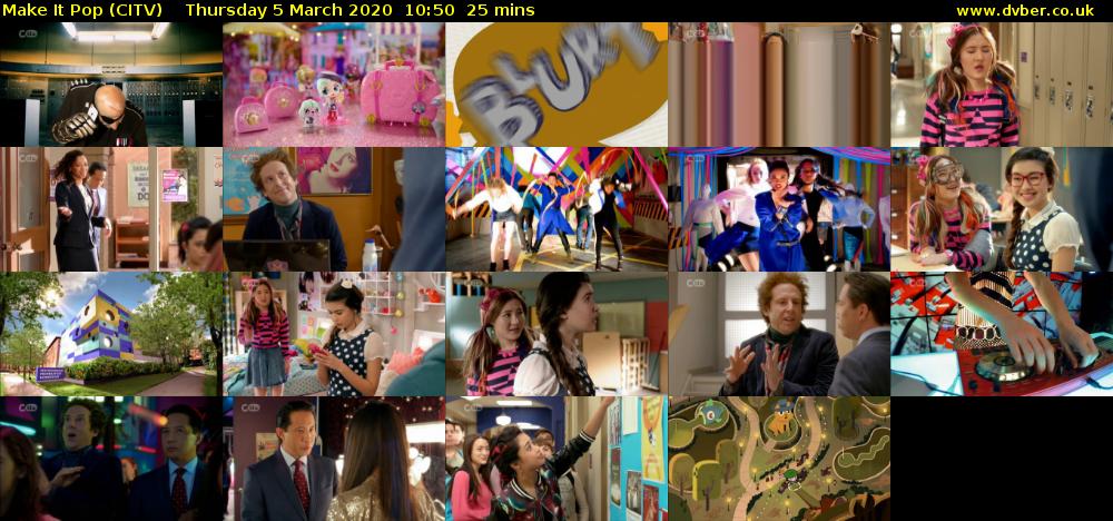 Make It Pop (CITV) Thursday 5 March 2020 10:50 - 11:15