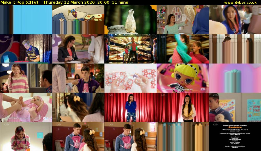 Make It Pop (CITV) Thursday 12 March 2020 20:00 - 20:31