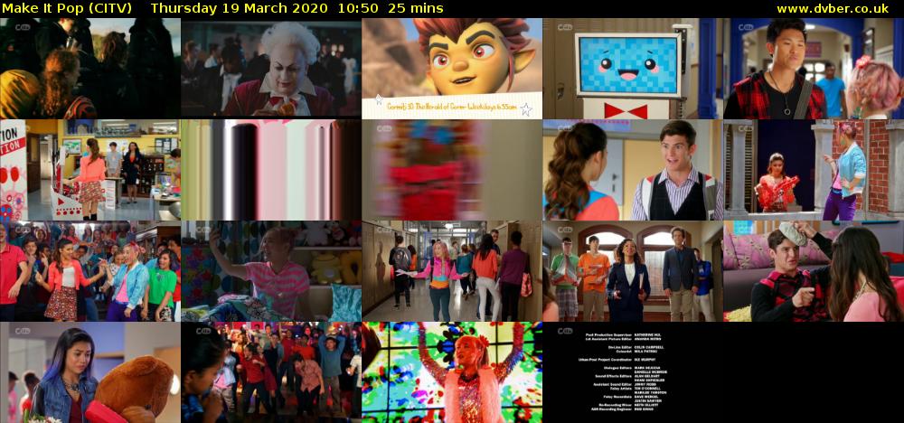 Make It Pop (CITV) Thursday 19 March 2020 10:50 - 11:15
