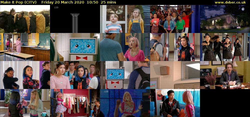 Make It Pop (CITV) Friday 20 March 2020 10:50 - 11:15