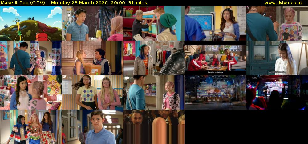 Make It Pop (CITV) Monday 23 March 2020 20:00 - 20:31