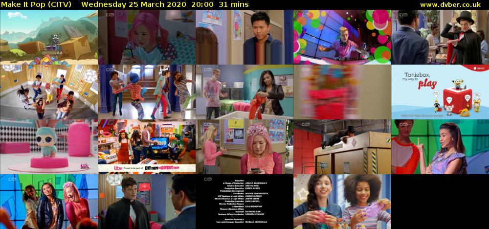 Make It Pop (CITV) Wednesday 25 March 2020 20:00 - 20:31