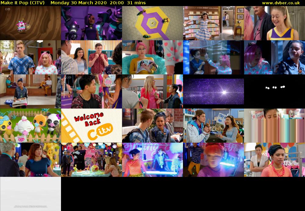 Make It Pop (CITV) Monday 30 March 2020 20:00 - 20:31