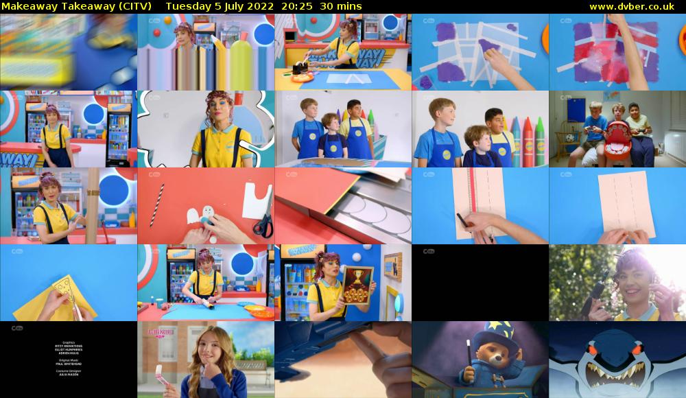 Makeaway Takeaway (CITV) Tuesday 5 July 2022 20:25 - 20:55