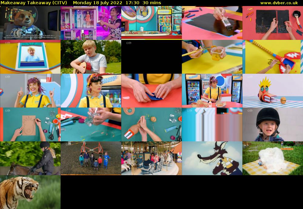 Makeaway Takeaway (CITV) Monday 18 July 2022 17:30 - 18:00