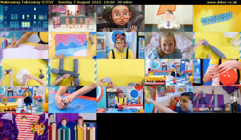 Makeaway Takeaway (CITV) Sunday 7 August 2022 19:00 - 19:30