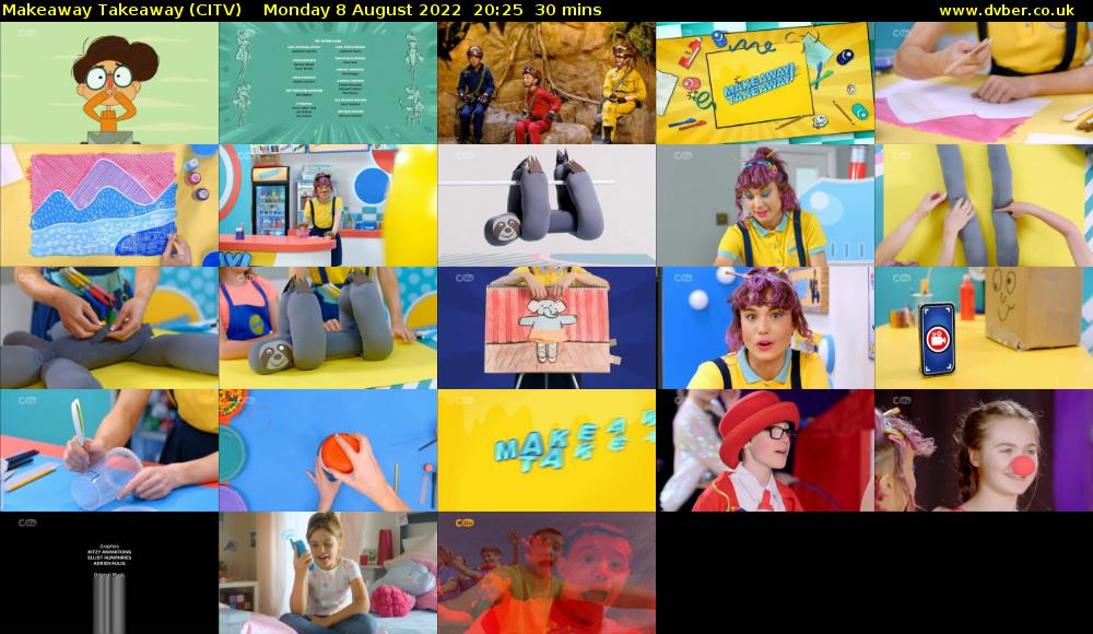 Makeaway Takeaway (CITV) Monday 8 August 2022 20:25 - 20:55