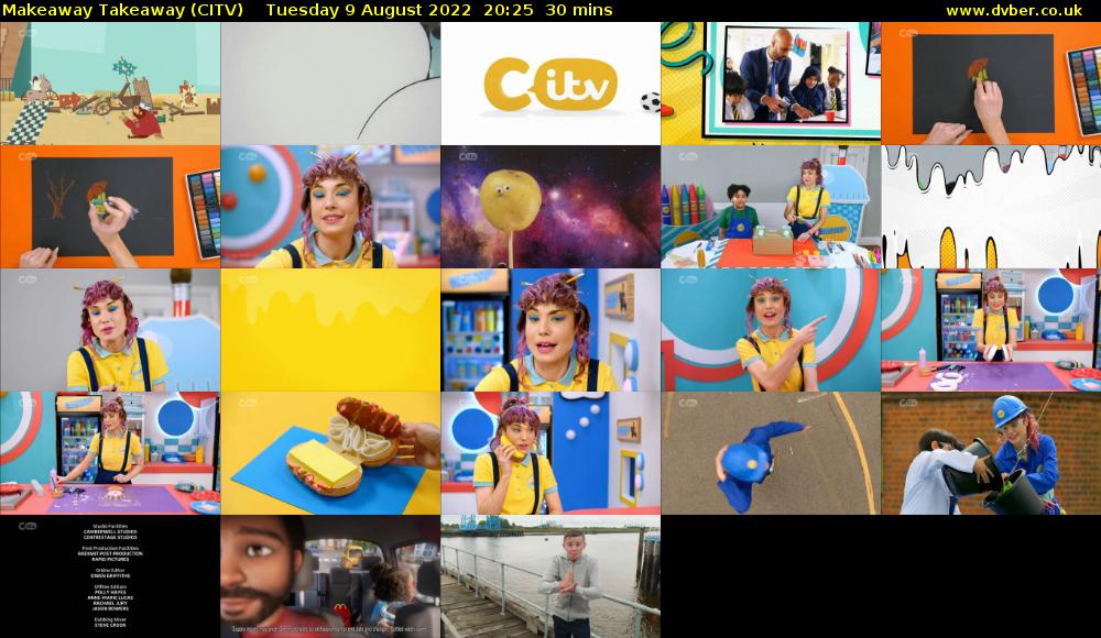Makeaway Takeaway (CITV) Tuesday 9 August 2022 20:25 - 20:55