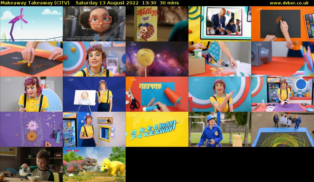Makeaway Takeaway (CITV) Saturday 13 August 2022 13:30 - 14:00