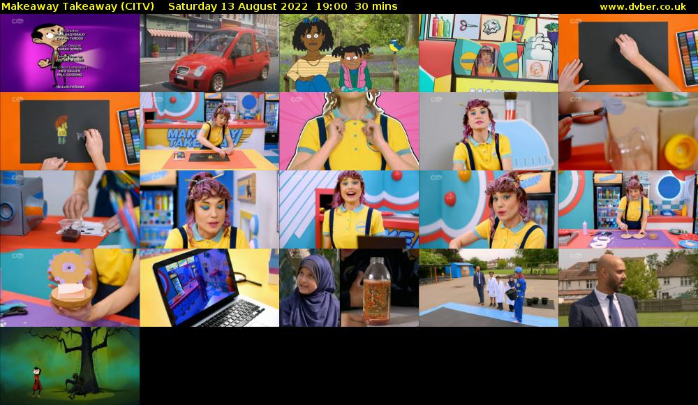 Makeaway Takeaway (CITV) Saturday 13 August 2022 19:00 - 19:30