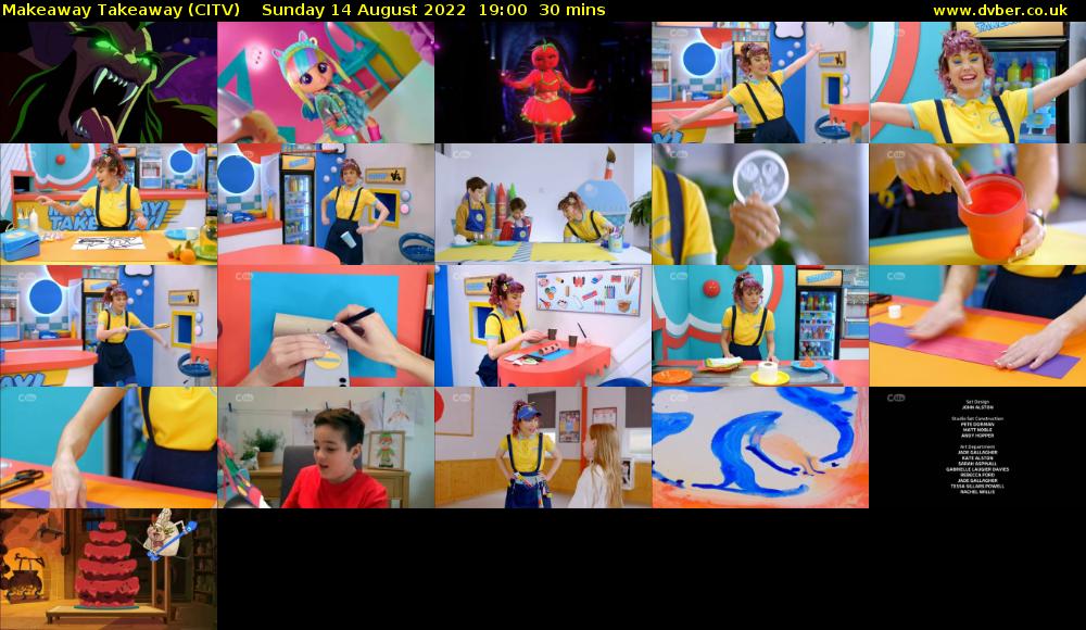 Makeaway Takeaway (CITV) Sunday 14 August 2022 19:00 - 19:30