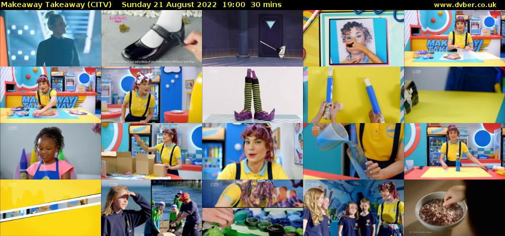 Makeaway Takeaway (CITV) Sunday 21 August 2022 19:00 - 19:30