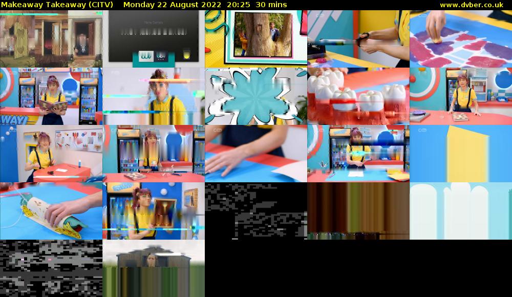 Makeaway Takeaway (CITV) Monday 22 August 2022 20:25 - 20:55
