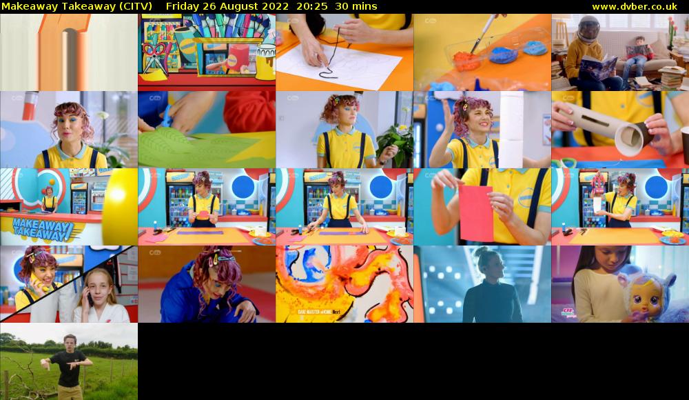 Makeaway Takeaway (CITV) Friday 26 August 2022 20:25 - 20:55