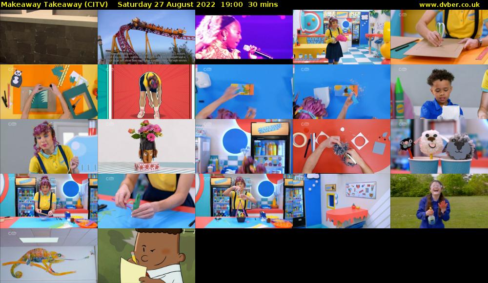 Makeaway Takeaway (CITV) Saturday 27 August 2022 19:00 - 19:30