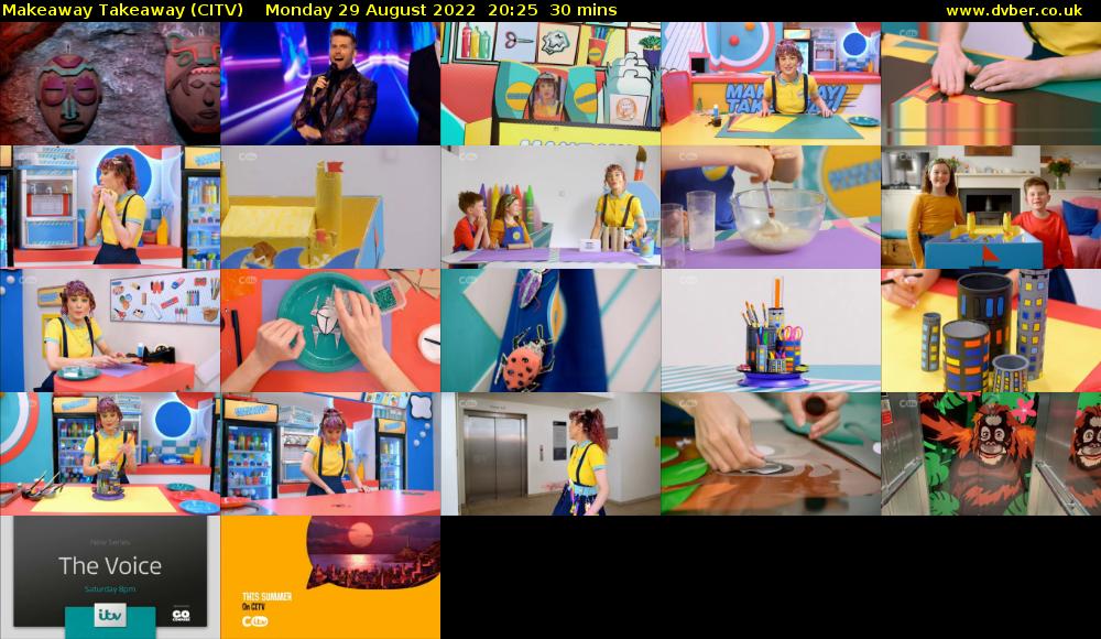 Makeaway Takeaway (CITV) Monday 29 August 2022 20:25 - 20:55