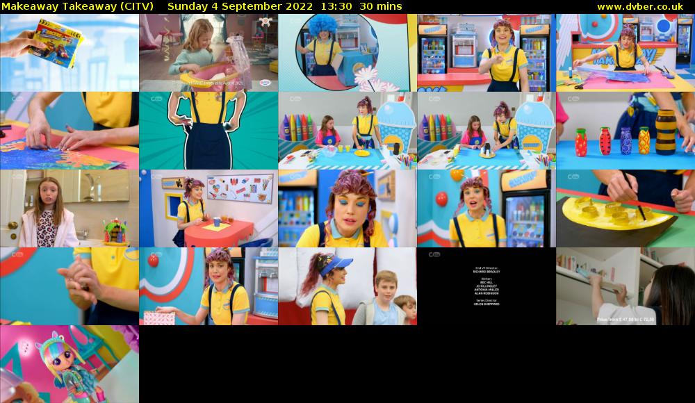 Makeaway Takeaway (CITV) Sunday 4 September 2022 13:30 - 14:00