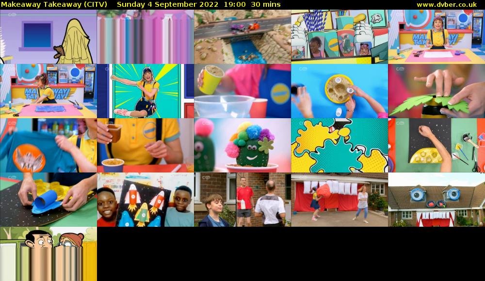Makeaway Takeaway (CITV) Sunday 4 September 2022 19:00 - 19:30
