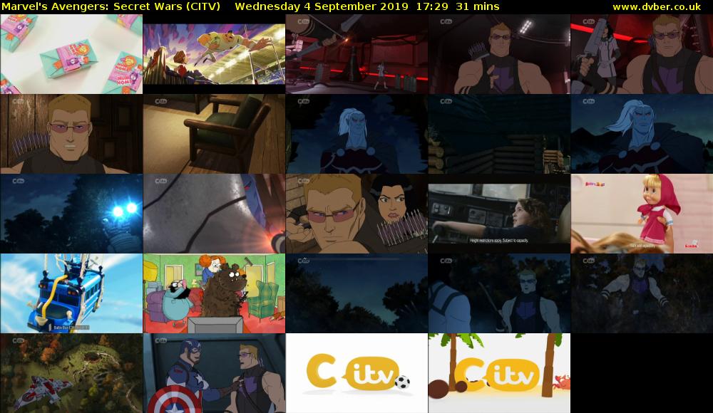 Marvel's Avengers: Secret Wars (CITV) Wednesday 4 September 2019 17:29 - 18:00