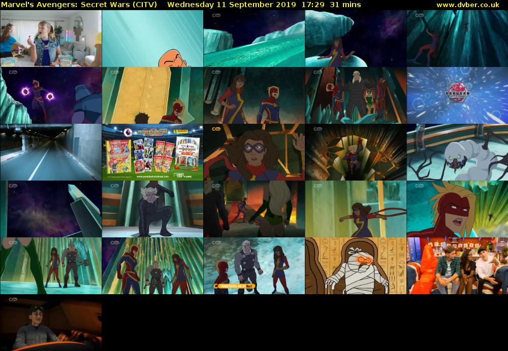 Marvel's Avengers: Secret Wars (CITV) Wednesday 11 September 2019 17:29 - 18:00