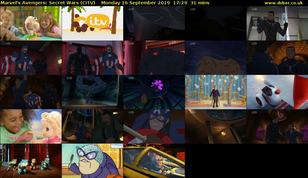Marvel's Avengers: Secret Wars (CITV) Monday 16 September 2019 17:29 - 18:00