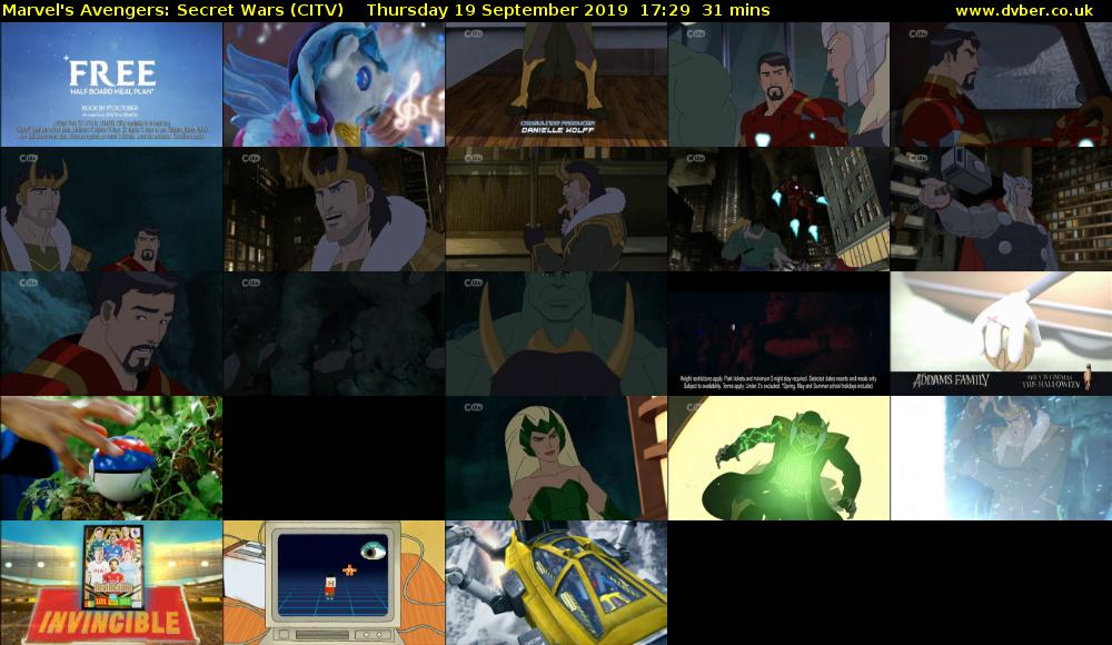 Marvel's Avengers: Secret Wars (CITV) Thursday 19 September 2019 17:29 - 18:00