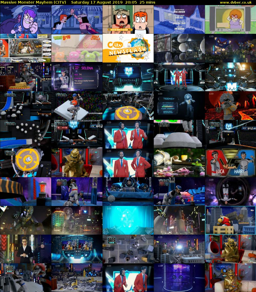 Massive Monster Mayhem (CITV) Saturday 17 August 2019 20:05 - 20:30