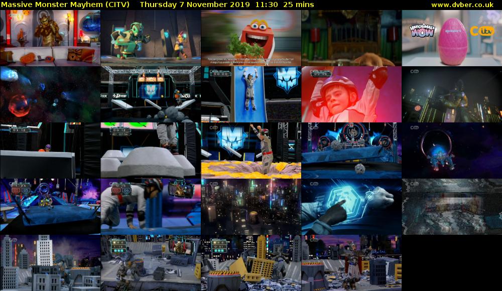 Massive Monster Mayhem (CITV) Thursday 7 November 2019 11:30 - 11:55