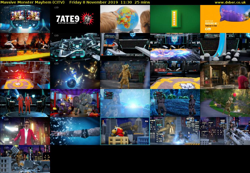 Massive Monster Mayhem (CITV) Friday 8 November 2019 11:30 - 11:55