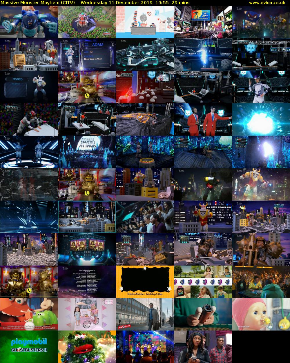 Massive Monster Mayhem (CITV) Wednesday 11 December 2019 19:55 - 20:24