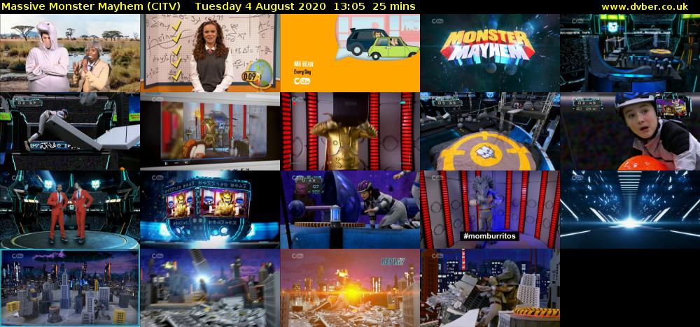 Massive Monster Mayhem (CITV) Tuesday 4 August 2020 13:05 - 13:30