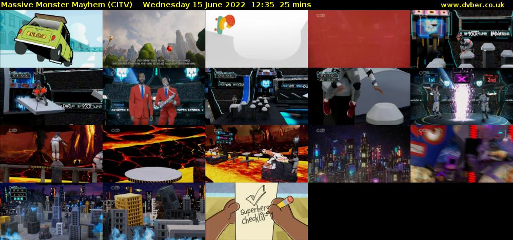 Massive Monster Mayhem (CITV) Wednesday 15 June 2022 12:35 - 13:00