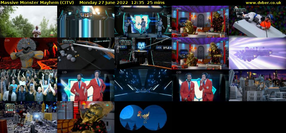 Massive Monster Mayhem (CITV) Monday 27 June 2022 12:35 - 13:00