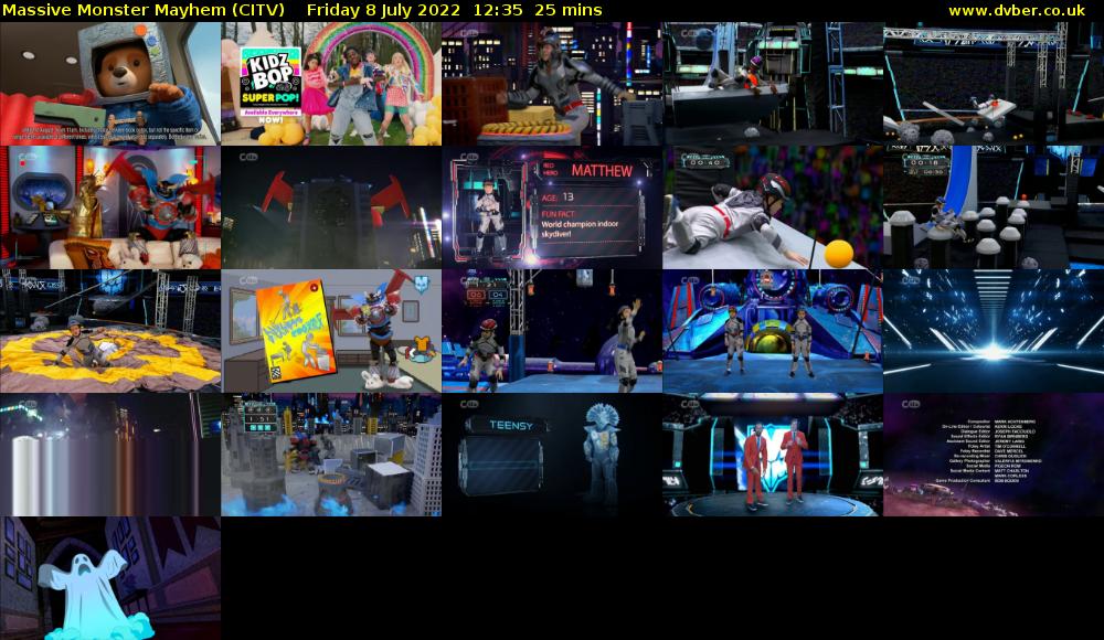Massive Monster Mayhem (CITV) Friday 8 July 2022 12:35 - 13:00