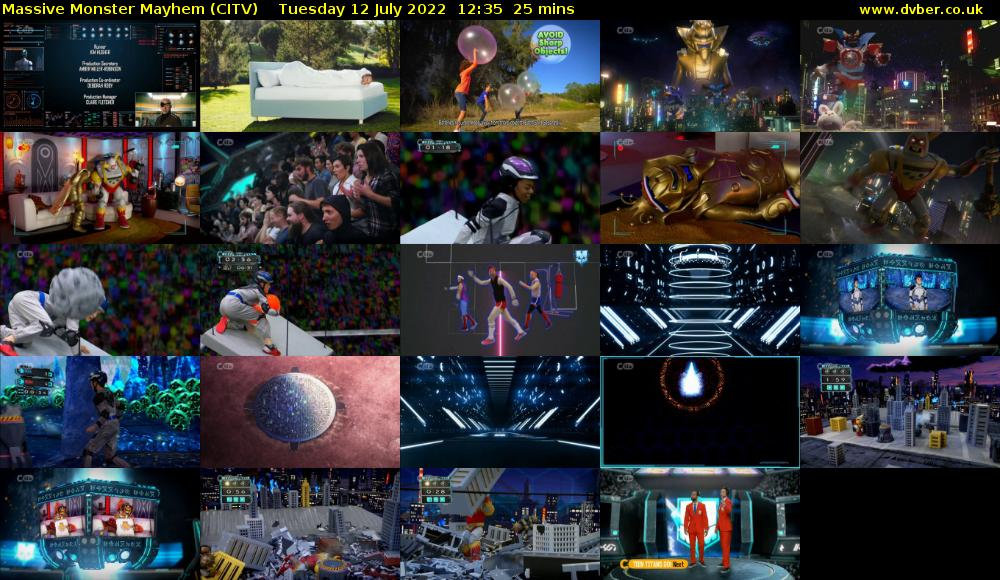 Massive Monster Mayhem (CITV) Tuesday 12 July 2022 12:35 - 13:00