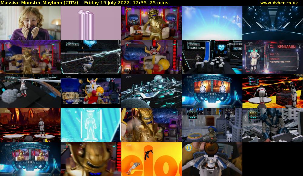 Massive Monster Mayhem (CITV) Friday 15 July 2022 12:35 - 13:00