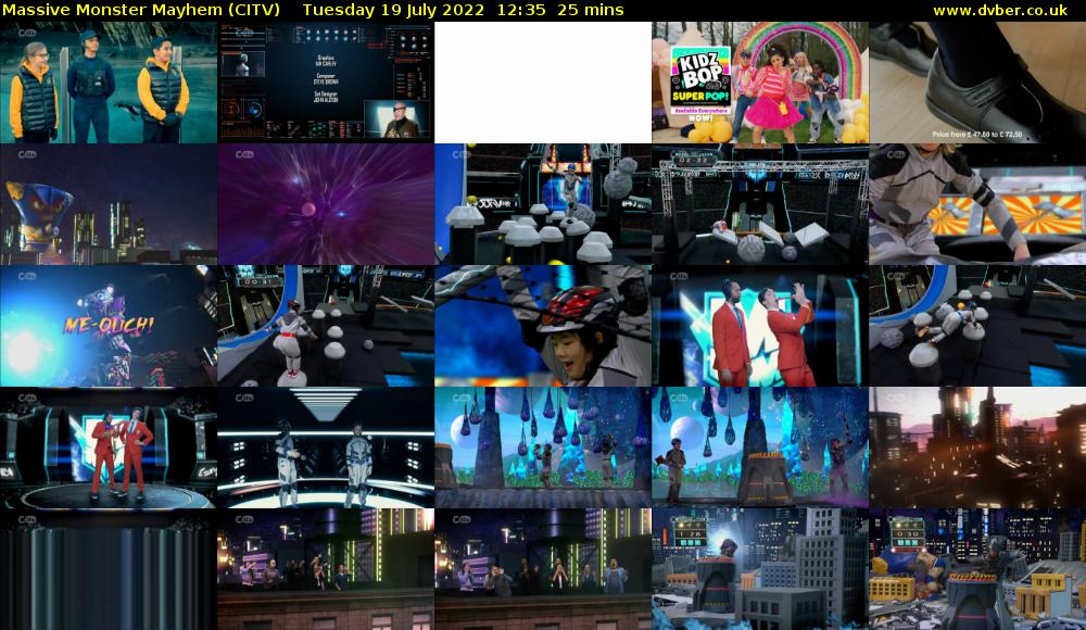 Massive Monster Mayhem (CITV) Tuesday 19 July 2022 12:35 - 13:00