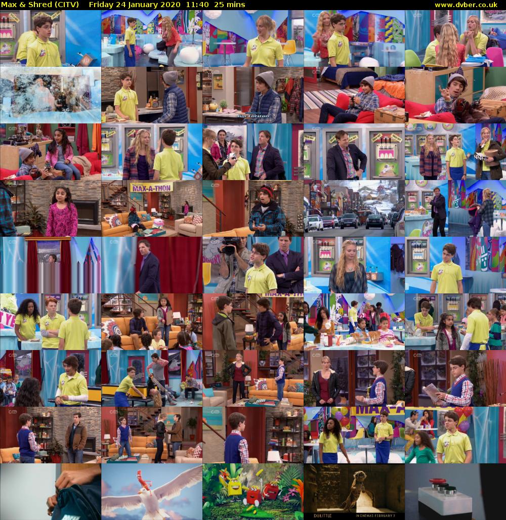Max & Shred (CITV) Friday 24 January 2020 11:40 - 12:05
