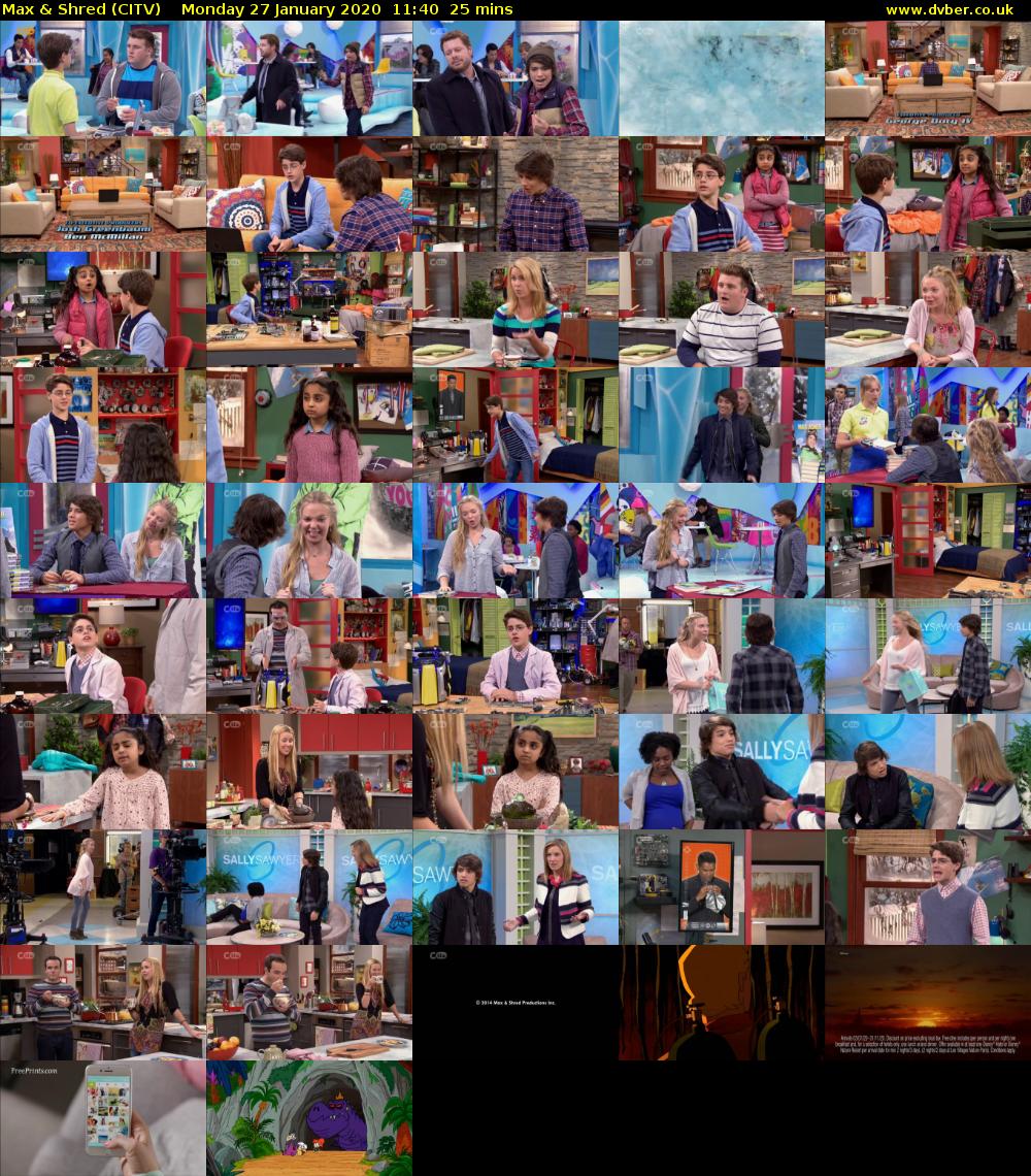 Max & Shred (CITV) Monday 27 January 2020 11:40 - 12:05