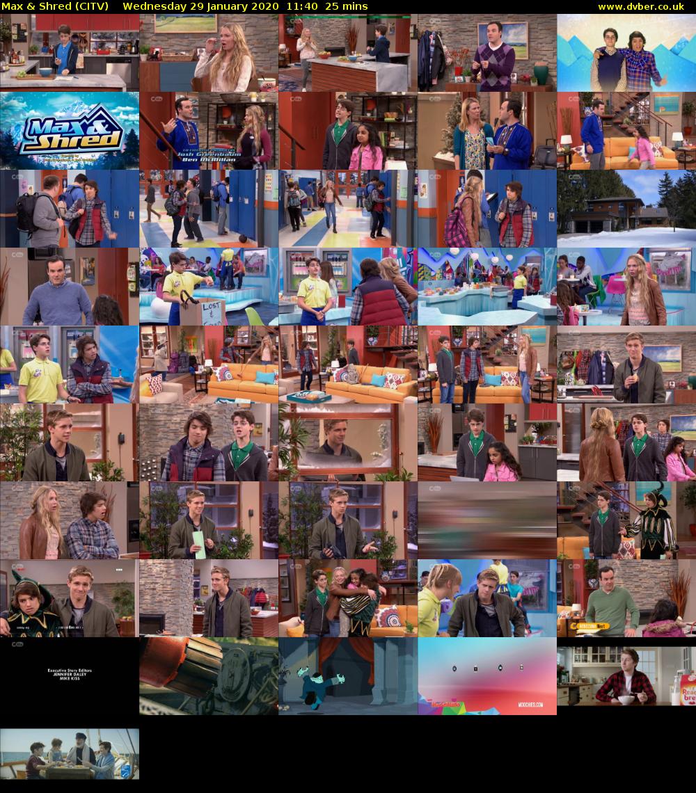 Max & Shred (CITV) Wednesday 29 January 2020 11:40 - 12:05