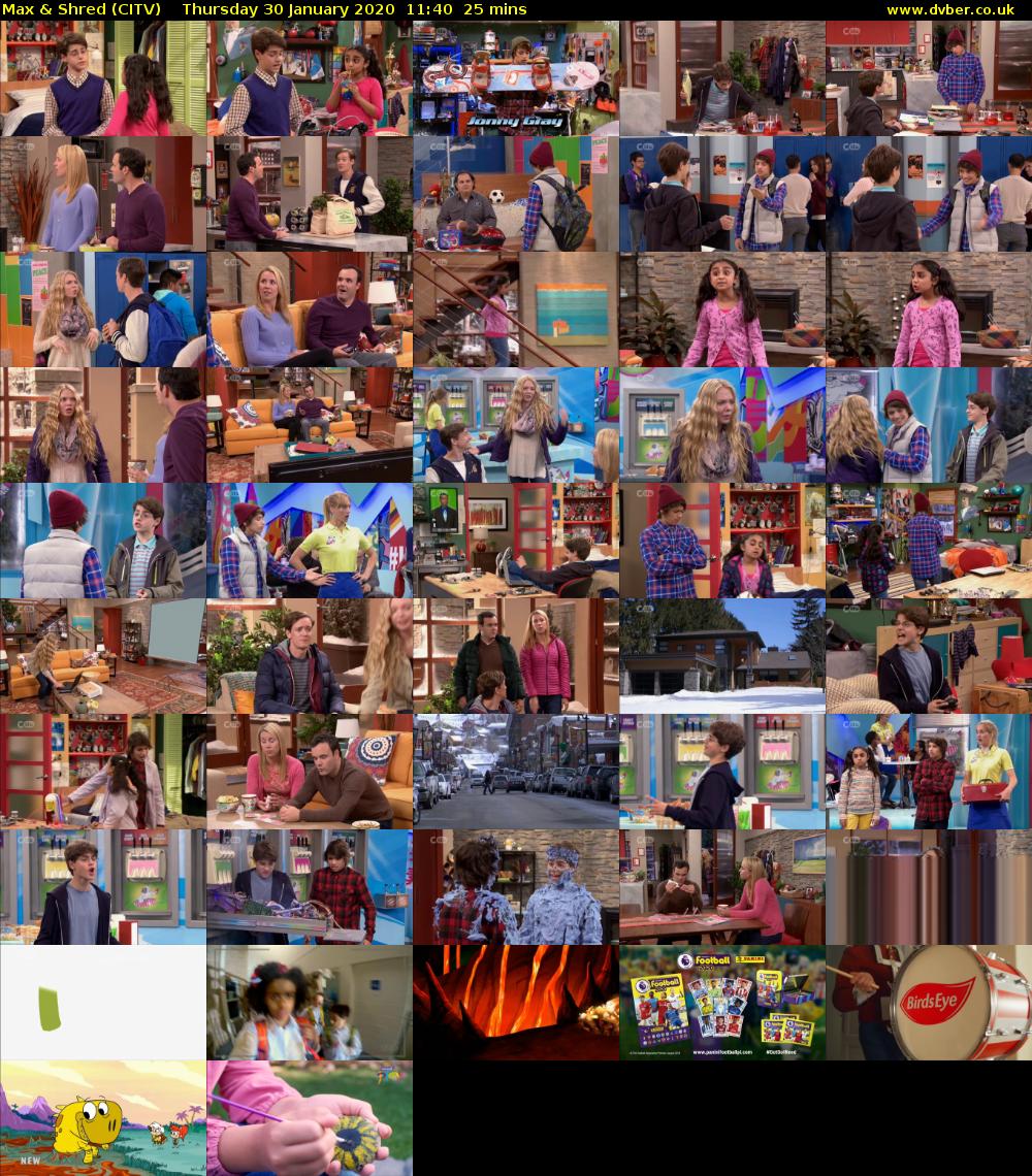 Max & Shred (CITV) Thursday 30 January 2020 11:40 - 12:05