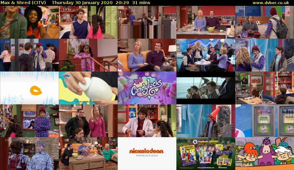 Max & Shred (CITV) Thursday 30 January 2020 20:29 - 21:00