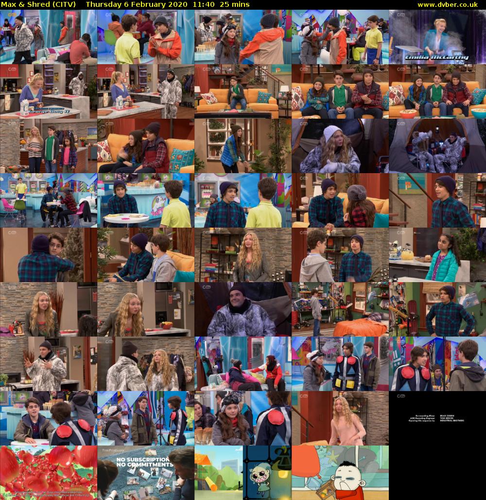 Max & Shred (CITV) Thursday 6 February 2020 11:40 - 12:05