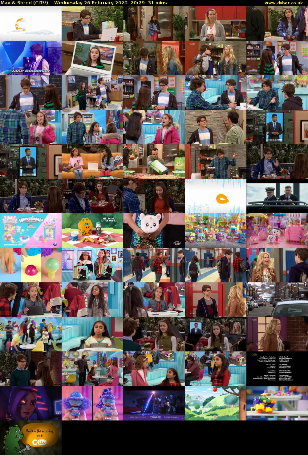 Max & Shred (CITV) Wednesday 26 February 2020 20:29 - 21:00