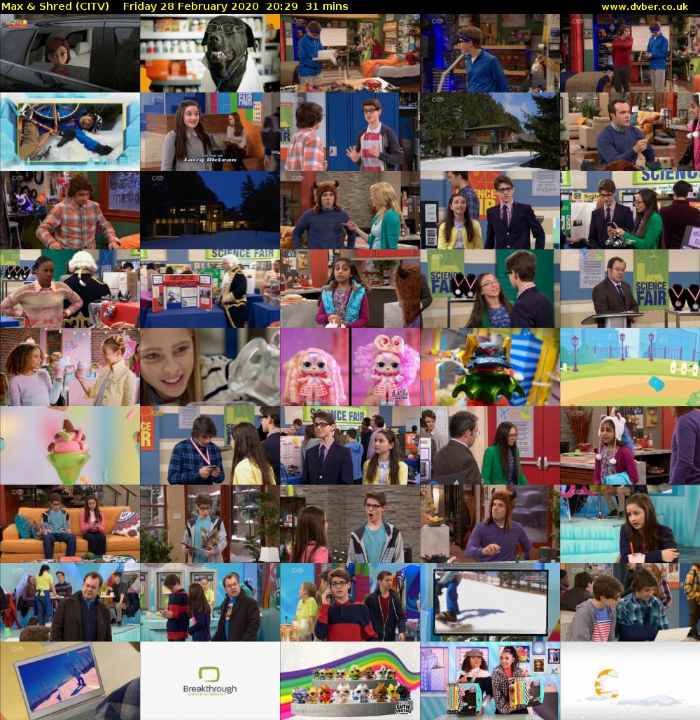 Max & Shred (CITV) Friday 28 February 2020 20:29 - 21:00