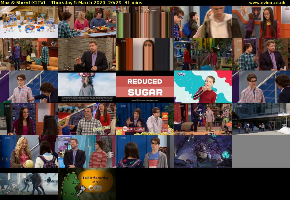 Max & Shred (CITV) Thursday 5 March 2020 20:29 - 21:00