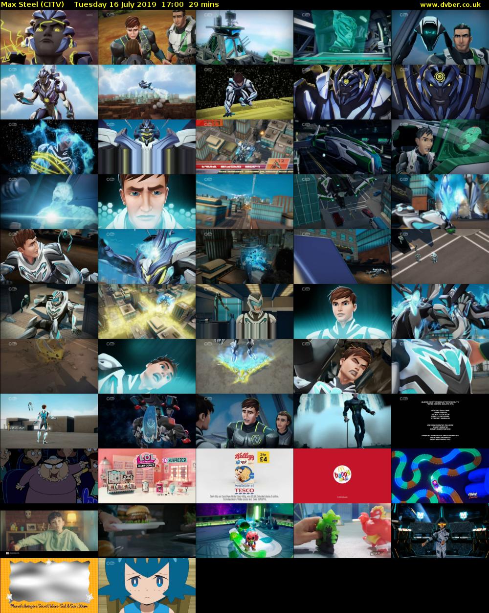 Max Steel (CITV) Tuesday 16 July 2019 17:00 - 17:29
