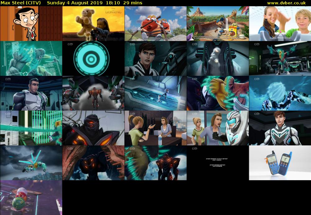 Max Steel (CITV) Sunday 4 August 2019 18:10 - 18:39