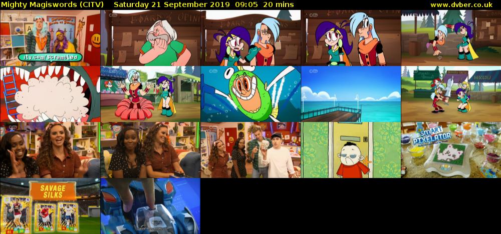 Mighty Magiswords (CITV) Saturday 21 September 2019 09:05 - 09:25